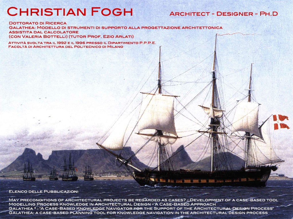 Ombra architetto Christian Fogh su sabbia
