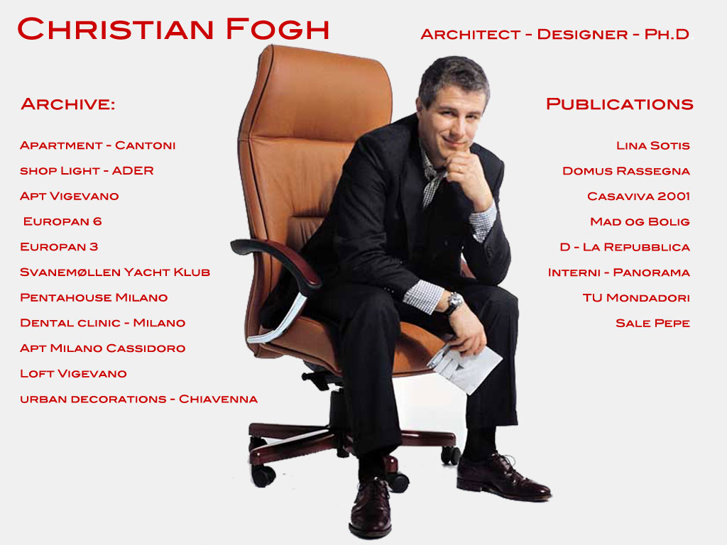 Ombra architetto Christian Fogh su sabbia