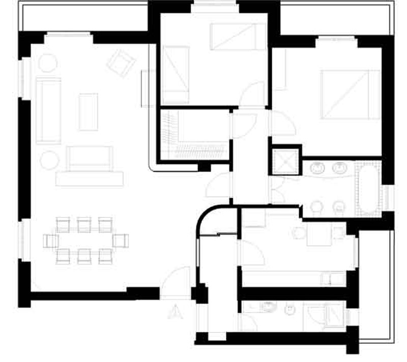 Ombra architetto Christian Fogh su sabbia