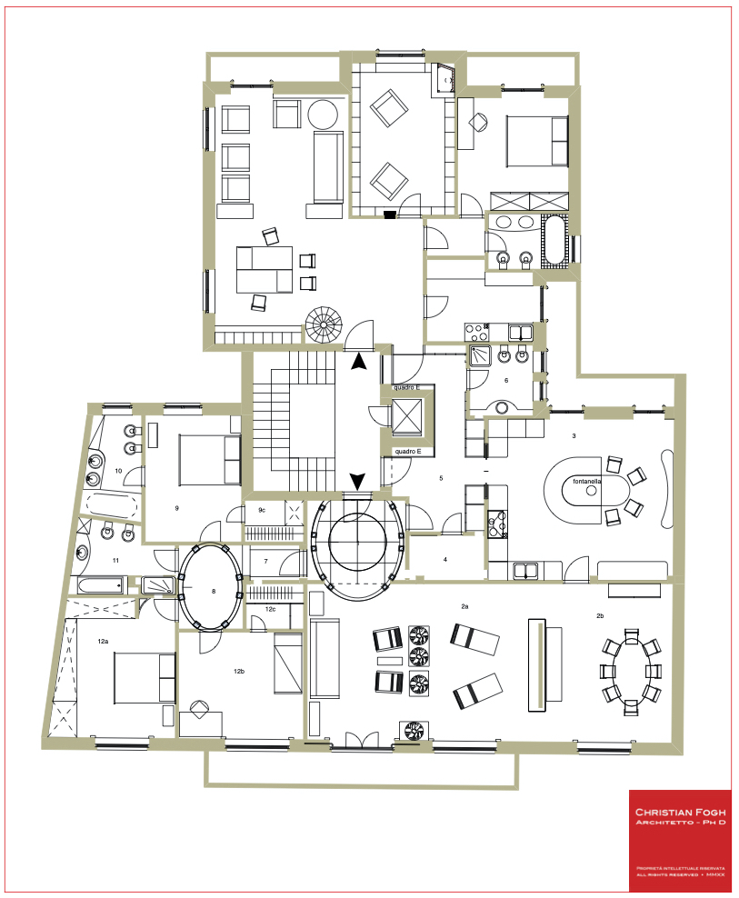 Ombra architetto Christian Fogh su sabbia